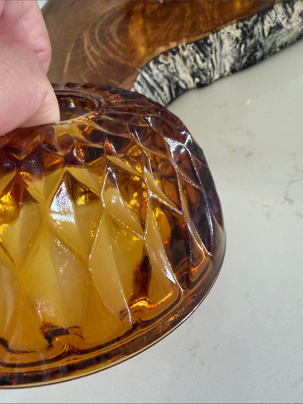 Vintage Indiana Amber Glass Fairy Lamp. Beautiful!!!! - Picture 4 of 4